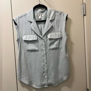 Banana Republic sleeveless button down blouse